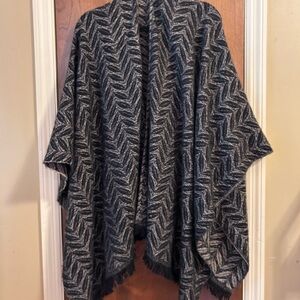 Chevron Patterned Ruana